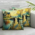 thumbnail image 3 of Expressionism Pillow Covers Art Painting Pillow Cases Velvet Decorative Cushion Covers, 3 of 5