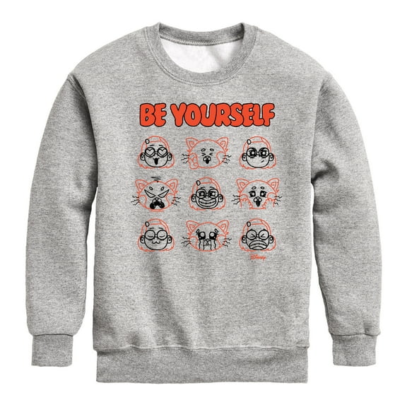 Turning Red - Be Yourself - Youth Crewneck Fleece Sweatshirt