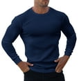 thumbnail image 2 of Men's Crewneck Athletic T Shirts Lightweight Gym Workout Running Long Sleeve Tee Shirts, 2 of 4