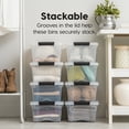 thumbnail image 5 of IRIS 12.95 Qt. Plastic Storage Bin with Lid, Stackable Storage Containers, Tote, 5 of 7