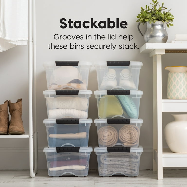 IRIS USA 12.95qt Clear View Storage Bin with Secure Latching Lid