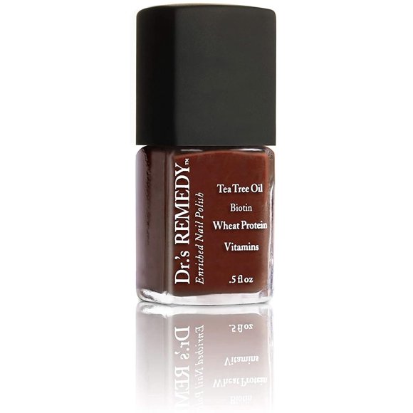 Esmalte de uñas enriquecido Drs Remedy: no tóxico, natural y orgánico - Formulado por médicos: fortalece, restaura, cura y protege 'libre de 24' - CONFIABLE Rojo rústico
