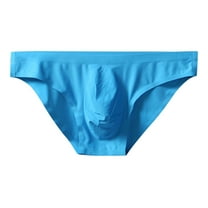 Men's Underwear Men Fashion Underpants Solid Knickers Briefs Underwear Pant Panties Men Underwear Brief(Color:Sky Blue,Size:M)