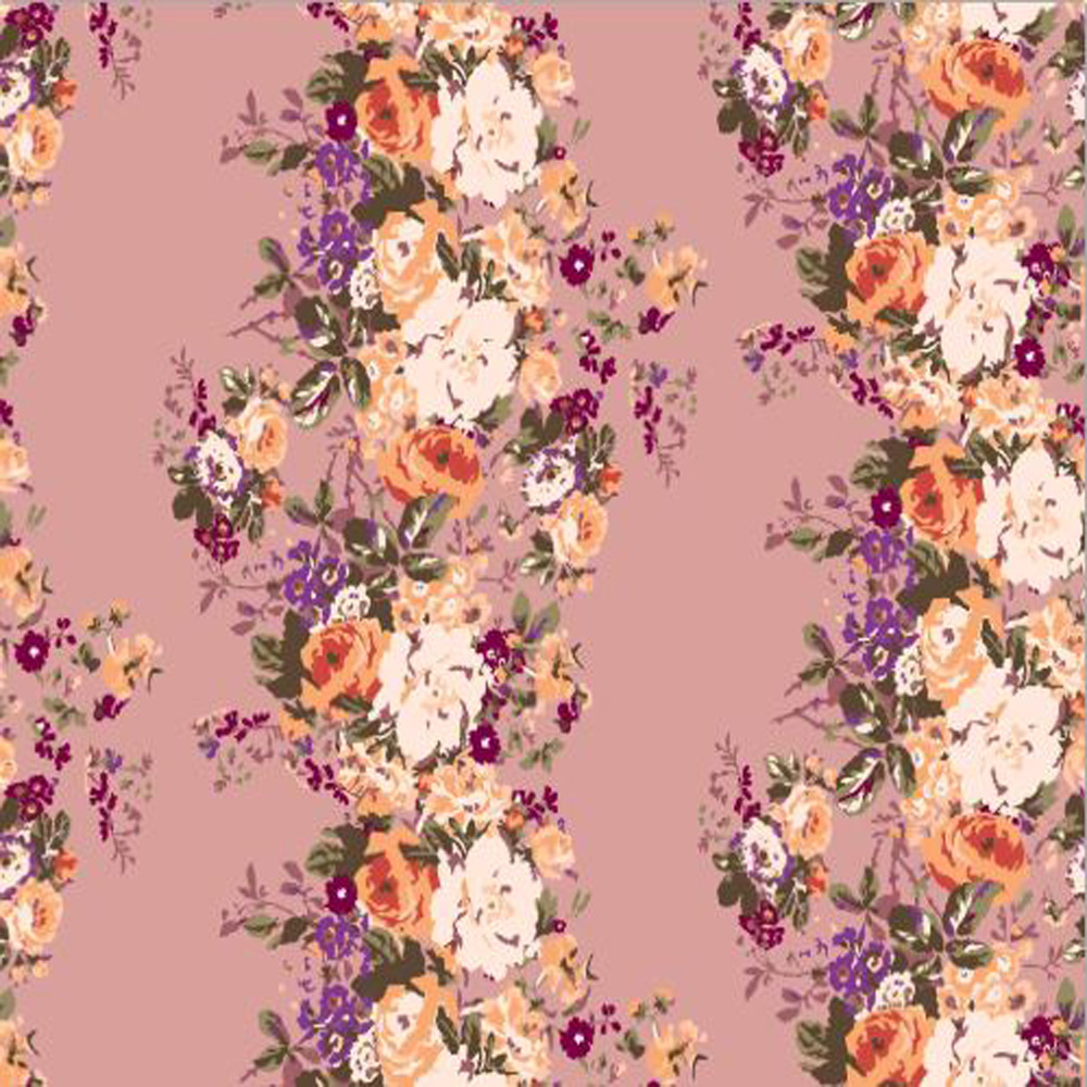 FREE SHIIPING!!! Rose Gold Mango Polyester Spandex Printed on Nohelia Fabric by the Yard - PRINT FABRIC