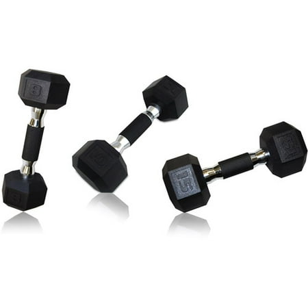 - 6-Piece Polyurethane Infused Dumbbell Set Value Bundle (qty 2 each size)