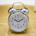 thumbnail image 2 of Despertador 4 '' con , manecillas de movimiento silencioso, reloj despertador, sin repetición Plata2 Gloria Reloj despertador con campana gemela, 2 of 7
