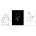 thumbnail image 3 of Minimalist Black and White Canvas Wall Art Love Painting for Couples Bedroom Line Drawing Art Poster Prints Framed Artwork Pictures Bathroom Living Room Wall Decor Ready to Hang, 3 of 6