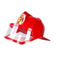 thumbnail image 2 of Sombrero de bombero para niños, casco de bombero, accesorio de disfraz para niño y niña, sombrero de bombero, accesorio de cosplay para niños, gorra Rojo, 2 of 8