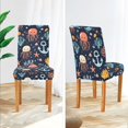 thumbnail image 3 of Yayeee 2 Pack Dining Chair Covers Stretch Parson Chairs Slipcovers Seat Protector, Red Jellyfish, 3 of 6