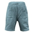 thumbnail image 3 of Bcfgryg Men's Summer Heavyweight Knitted Jacquard Streetwear Loose Casual Shorts Cargo Shorts Men Blue M, 3 of 4