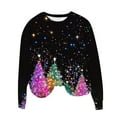 thumbnail image 4 of Fznquz Women Blouse Christmas 2025 Fall Winter Sweatshirts Long Sleeve Crewneck Multicolor Graphic Womens Clothes, 4 of 6