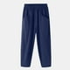 thumbnail image 5 of Pantalones harem elásticos de color liso para mujer: mezcla de algodón y cáñamo, corte holgado, informales para todas las estaciones/playa, 5 of 6