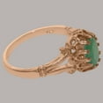 thumbnail image 4 of LBG British Made 9k Rose Gold Ring with Natural Emerald Womens Engagement Ring - 33 size options - Size 4, 4 of 6