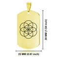 thumbnail image 2 of Stainless Steel Sacred Geometry Seed of Life Dog Tag Pendant Necklace, 2 of 3