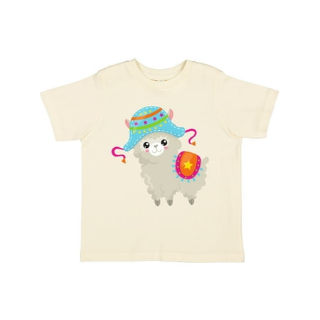 

Inktastic Cute Llama with Colorful Hat and Blanket Gift Toddler Boy or Toddler Girl T-Shirt