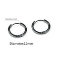 thumbnail image 4 of Yoursfs Black Hoop Earrings for Men and Women Fashion Stainless Steel Hypoallergenic Earrings Gift (12mm), 4 of 5