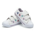 thumbnail image 2 of Kushyshoo Kids Canvas Shoes White Colorful Stars Children Sneaker Toddler Girls School Shoes Size 7, 2 of 7