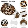 thumbnail image 4 of RATGDN Leopard Skin Pattern Scrub Cap for Women Men - Adjustable Tie Back Hat with Hair Bow - One Size Fits All, 4 of 6