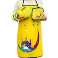 thumbnail image 3 of Sofullue Eid Mubarak Baking Apron Roasting Glove Insulated Mat Ramadan Decoration for Muslim Islamic Party Kitchen Cooking, 3 of 19