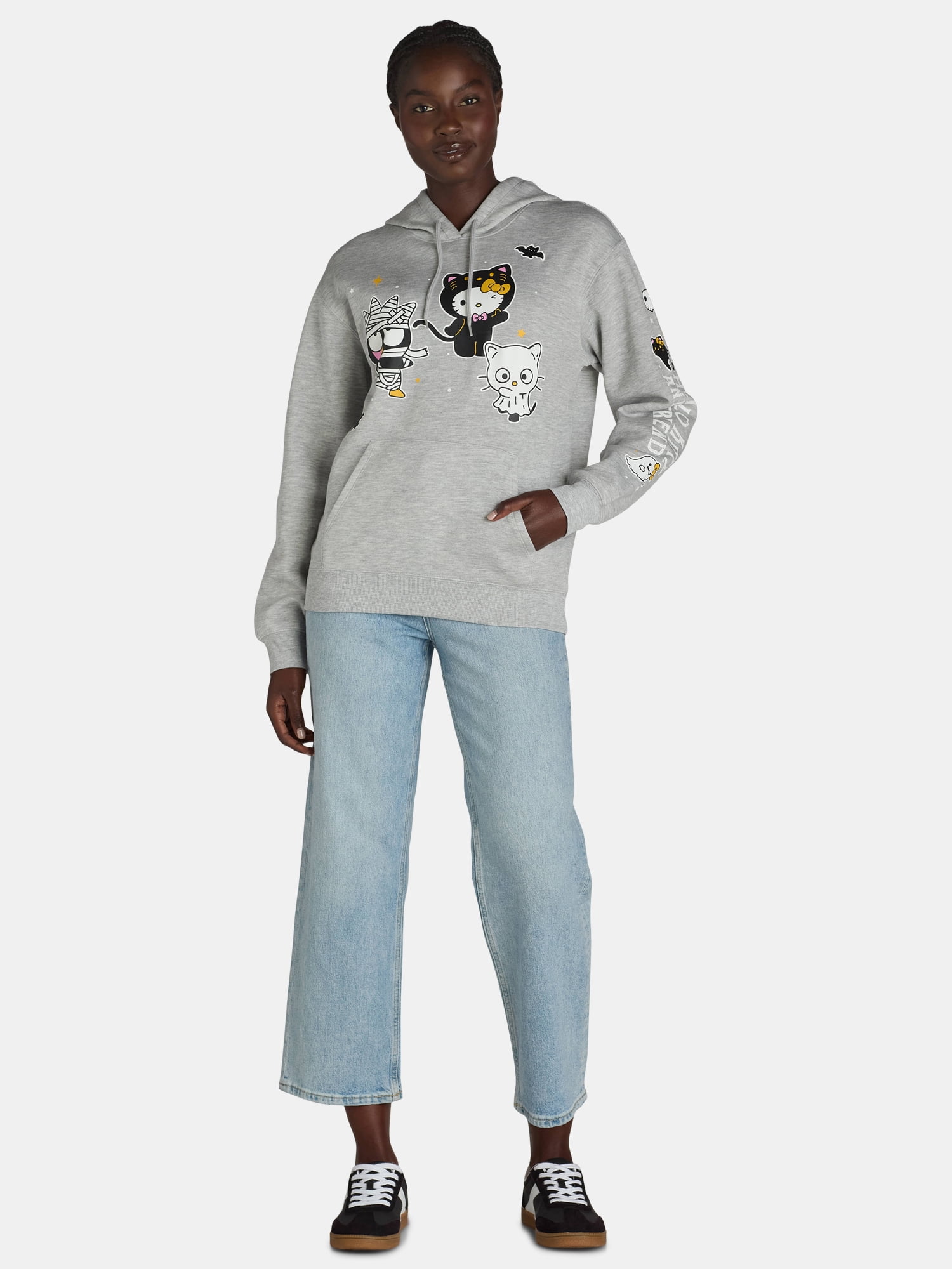 Hello Kitty Women’s Halloween Graphic Hoodie Sweatshirt with Long Sleeves, Sizes XXS-XXL