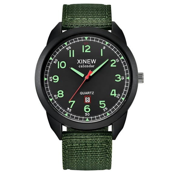 DESIGNICE Men's Nylon Waterproof Date Cool Watches Quartz Watch Analog Quartz Analog Watch Wrist Watches