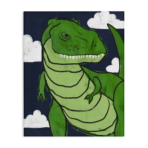 Stupell Industries Eclectic T-Rex Dinosaur over Blue Sky Canvas Art, 16 x 20, by Lil' Rue