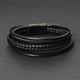 thumbnail image 5 of Pulsera de cuero con hebilla magnética para hombre o mujer, 5 of 6
