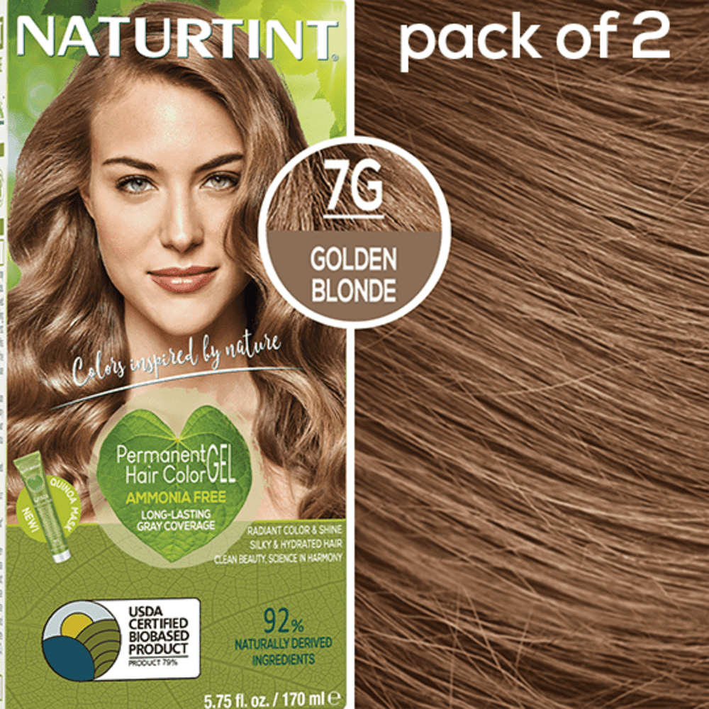 Naturtint Permanent Hair Color 7G Golden Blonde - Pack of 2 - Walmart.com