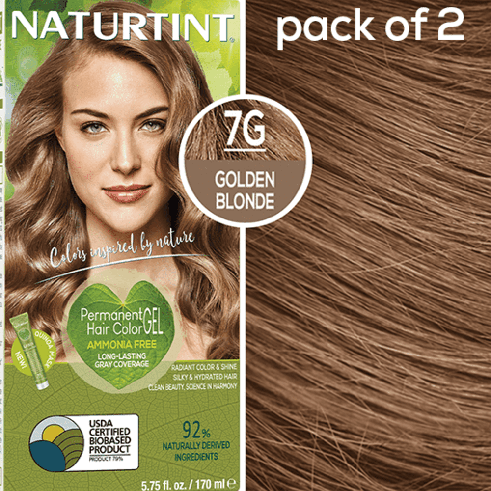 Naturtint Permanent Hair Color 7G Golden Blonde Pack of 2 Walmart com
