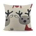 thumbnail image 2 of YINGXI Christmas Reindeer Throw Pillow Cover - Festive Holiday Decor for Home and Couch 12x12in, 2 of 6