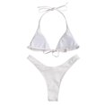 thumbnail image 4 of Women‘s Two Piece Swimsuit Swimsuits Push Up Halter High Neck Bathing Suit Tops, 4 of 4