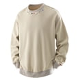 thumbnail image 5 of Zysthvn Lightweight Loose Sweatshirts for Men Casual Fall Long Sleeve Pullover Mens Sweatshirts Crewneck Solid Loose Tops, 5 of 10