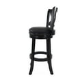 thumbnail image 6 of Boraam Florence Bar Height High Back Swivel Wood Kitchen Bar Stool, Distressed Black Finish, 6 of 7