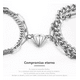 thumbnail image 2 of Pulseras Pareja Acero De Titanio Imanes Plata, 2 of 5