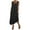 Black, variant on Giftesty Summer Dresses for Women Women Summer Solid Color Round Neck Sleeveless Cotton Casual Maxi Cotton and Dress