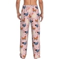 thumbnail image 3 of Uemuo Funny Chicken Pattern Men's Wide Leg Palazzo Lounge Pants with Pockets Light Weight Loose Comfy Casual Pajama Pants-XX-Large, 3 of 9