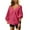 Hot Pink, variant on Itsame Womens Sweatshirts, Casual Loose Solid Color V Neck Oversized Tees Blue S