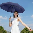 thumbnail image 3 of Parapluie Pliant Tri-Pliant Noir pour Usage Extérieur par Tous les Temps, 3 of 4