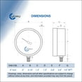 thumbnail image 6 of CARBO Instruments 4" Pressure Gauge, Chrome Plated Steel Case, Dry, 0-6000 psi/kPa, Lower Mount 1/4" NPT, 6 of 6