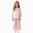 thumbnail image 3 of HCNTES Girls Pajamas 12M 18M 24M 1T 2T Toddler Girl Pajamas Newborn Sleepwear Comfy Long Sleeved Top Elastic Waist Pants 2 Piece Set Baby Outfits for Girls Fall Winter, 3 of 8