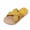 Yellow, variant on Women's Criss Cross Platform Wedge Slides Vacation Sandals Beach Walking Outdoor Shoes Black 7