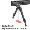 thumbnail image 2 of Fooletu Tiltable Foldable Quick Release Bipod, 7.5-9 Inches Aluminium Bipods for Rifles Black, 2 of 6