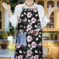 thumbnail image 4 of Pioneer Flower Floral Print Pattern Apron-Garden Aprons for Women with Pockets-Cotton Linen Waterproof Kitchen Cooking Gardening Aprons Adjustable for Kitchen,Cooking,BBQ and Salon 33x27 Inch, 4 of 4