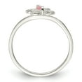 thumbnail image 2 of 925 Sterling Silver Pink Cubic Zirconia Butterfly Kid's Ring, 2 of 3