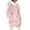 Pink, variant on Yucgh Women's Fashion Fuzzy Solid Color Zippered Pocket Hooded Long Sleeve Loose Warm Jacket, Soft and Plush Outerwear for Cold Weather, Casual Style,L