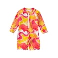 thumbnail image 3 of JAJAHO Summer Toddler Girls Long Sleeve Swimsuit Rash Guard One Piece Bathing Suit Half Zipper Boyleg 1-6Y Trendy Swimwear, 3 of 9