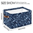 thumbnail image 4 of Yayeee 2 Pack Canvas Storage Basket with Handles for Shelves Fabric Bins Closet Organizer, Watercolor Shark Pattern, 4 of 8