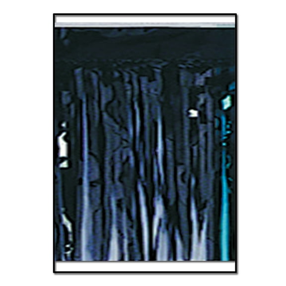Pack of 6 Black Metallic 2-Ply Hanging Fringe Drape Streamer Party Decorations 10'