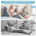 thumbnail image 3 of Juego de almohadas ortopédicas con forma de cuña Kingfun, espuma viscoelástica, 4 piezas, 3 of 7