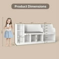 thumbnail image 5 of Aiho 66"Kids Bookshelf with Reading Nook , Toy Storage Organizer with 7 Cubes Bookcase & 4-Tier Book Racks & cushion, Toy Storage Organizer for Playroom Bedroom - White, 5 of 5